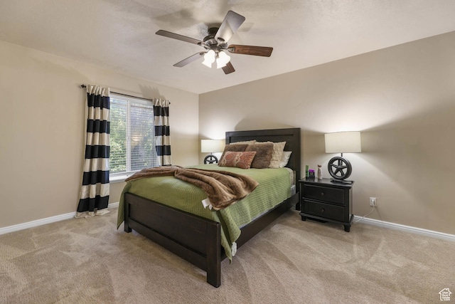 7198 S Milky Hollow Ln, West Jordan, UT 84084 - bedroom featuring baseboards, carpet floors, and ceiling fan
