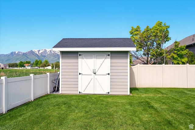 2986 S Stonebridge Dr W, Nibley, UT 84321 - view of shed featuring a mountain view