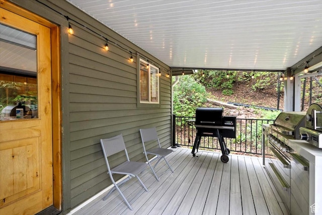 5548 E Emigration Canyon Rd E, Salt Lake City, UT 84108 - wooden terrace with area for grilling