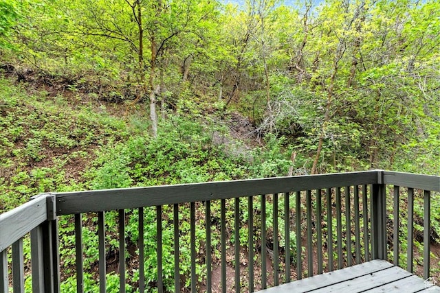 5548 E Emigration Canyon Rd E, Salt Lake City, UT 84108 - wooden terrace featuring a wooded view