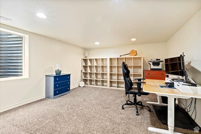 5548 E Emigration Canyon Rd E, Salt Lake City, UT 84108 - office area with carpet, recessed lighting, and baseboards