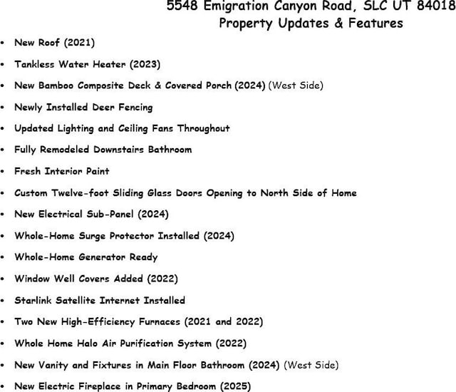 5548 E Emigration Canyon Rd E, Salt Lake City, UT 84108 - view of miscellaneous property collateral