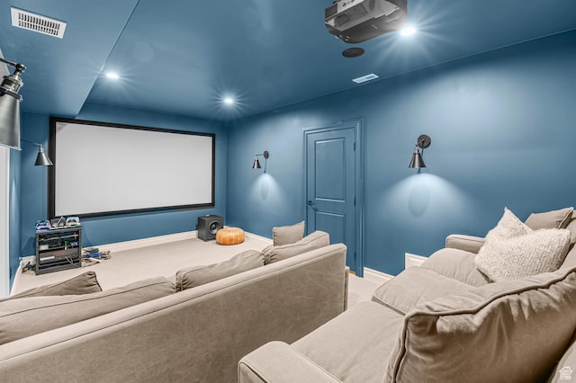 567 W Cascade Meadows Loop S, Midway, UT 84049 - home theater room with carpet floors, recessed lighting, and baseboards