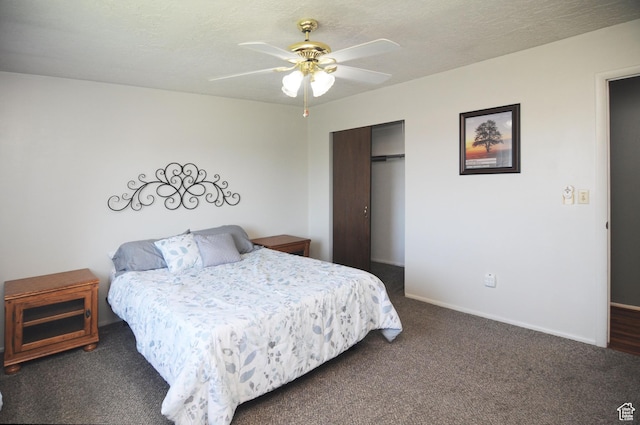 1185 W 725 N, Clearfield, UT 84015 - carpeted bedroom with a closet, baseboards, and ceiling fan
