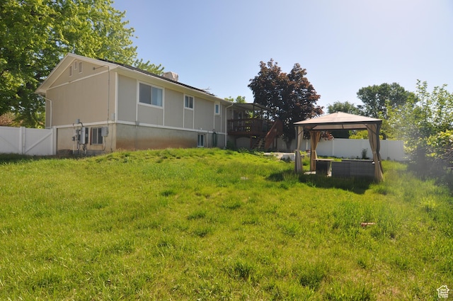 1185 W 725 N, Clearfield, UT 84015 - view of yard with a gazebo and a deck