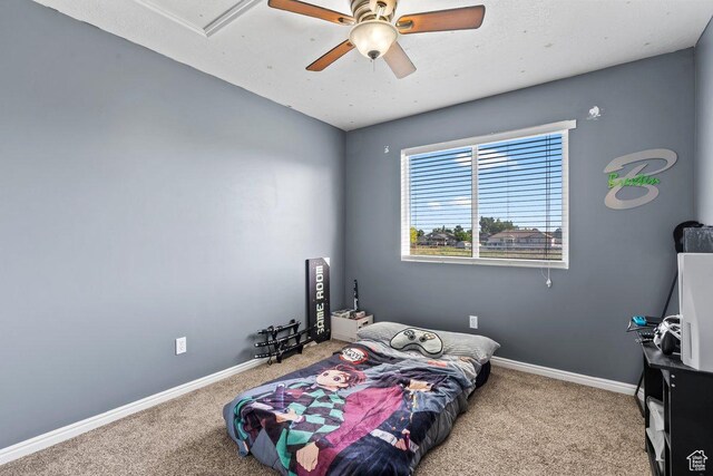 2856 W 3965 S Unit 78, West Haven, UT 84401 - carpeted bedroom with baseboards and ceiling fan
