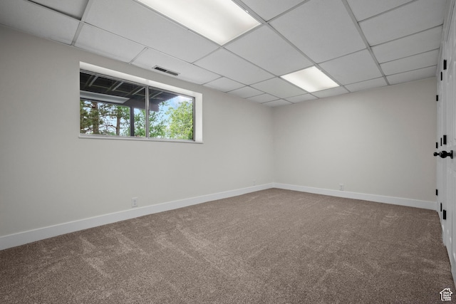 2592 S 50 W, Bountiful, UT 84010 - carpeted spare room with baseboards and a drop ceiling