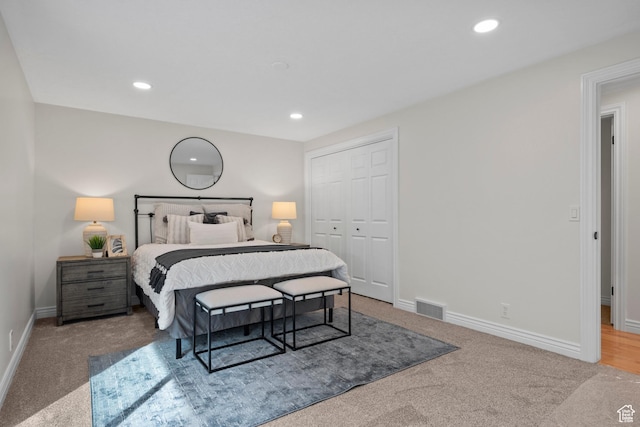 2592 S 50 W, Bountiful, UT 84010 - bedroom with carpet, baseboards, recessed lighting, and a closet
