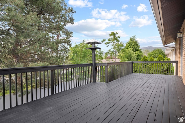 2592 S 50 W, Bountiful, UT 84010 - wooden deck with a mountain view