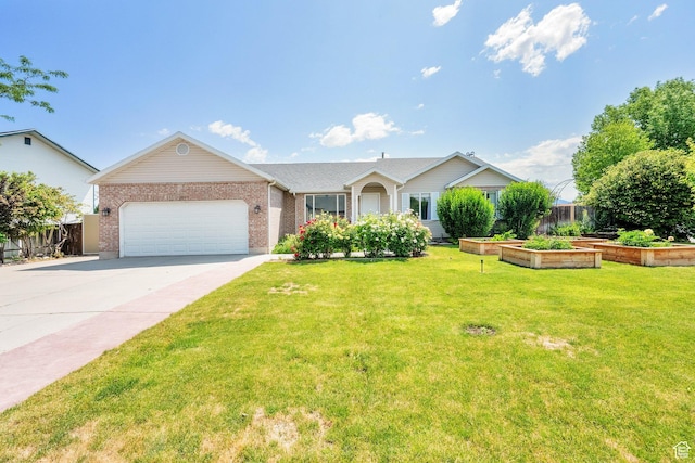 7215 S Aerie Hill Dr W, West Jordan, UT 84081 - single story home with brick siding, an attached garage, and concrete driveway