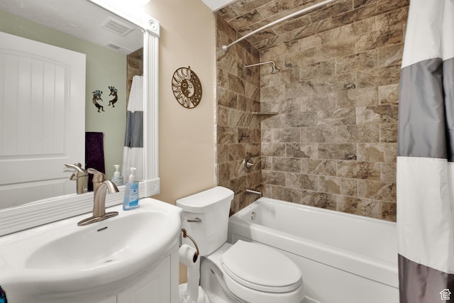 7215 S Aerie Hill Dr W, West Jordan, UT 84081 - full bathroom with shower / bath combo, toilet, and vanity