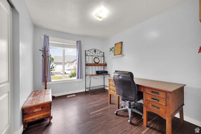 7215 S Aerie Hill Dr W, West Jordan, UT 84081 - office with dark wood-style flooring and baseboards