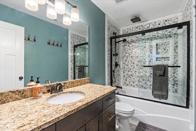 2007 N 850 E, North Ogden, UT 84414 - full bathroom featuring vanity, a combined bath / shower with rainfall shower, and toilet