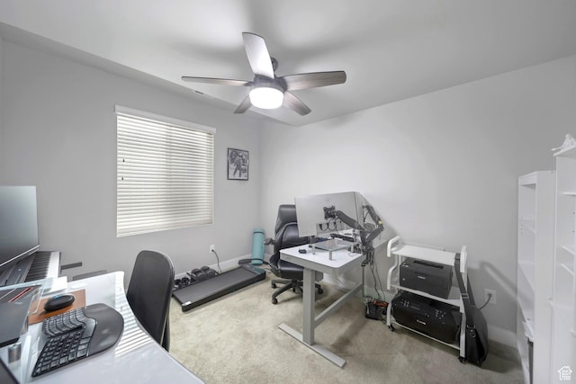 6178 W Sugarcane Dr, South Jordan, UT 84009 - carpeted office with a ceiling fan and baseboards