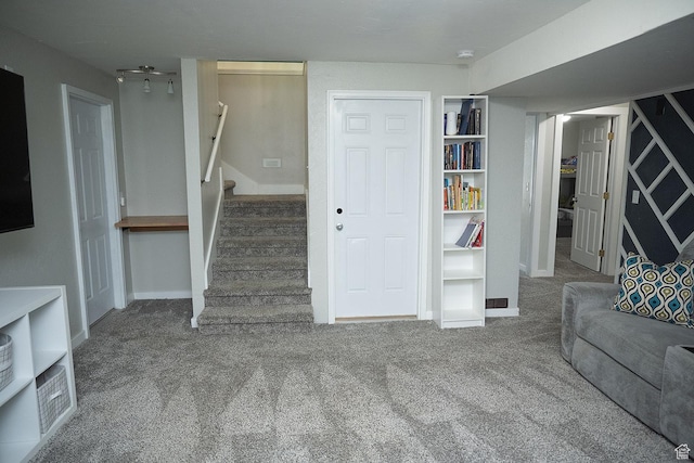 170 W 500 N, Wellsville, UT 84339 - carpeted living area with stairs and baseboards