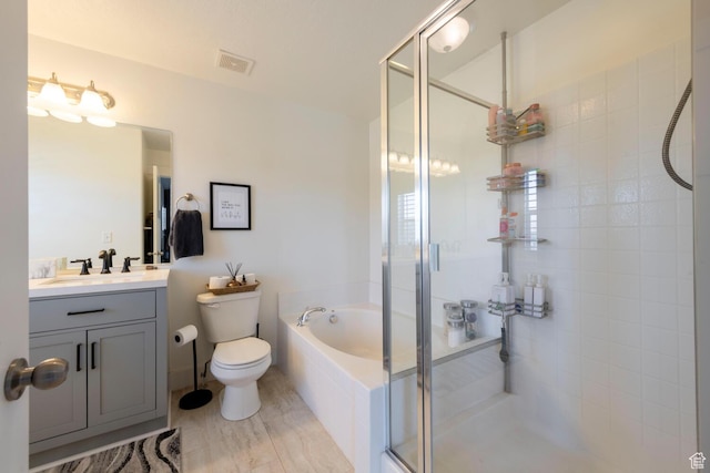 688 N 255 W, Centerville, UT 84014 - full bathroom featuring a stall shower, vanity, toilet, and a garden tub
