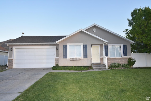2236 E 1480 S, Spanish Fork, UT 84660 - ranch-style home with concrete driveway, an attached garage, entry steps, and stucco siding