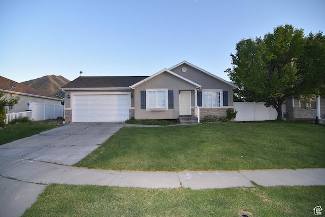 2236 E 1480 S, Spanish Fork, UT 84660 - ranch-style home featuring an attached garage, concrete driveway, stucco siding, and stone siding