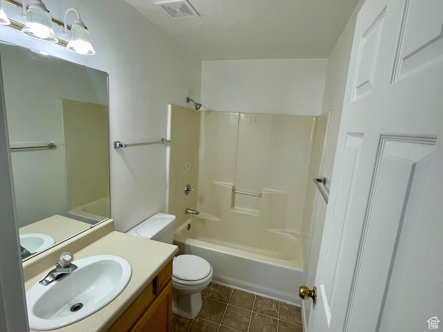6939 S Florentine Way, West Jordan, UT 84084 - bathroom featuring shower / bathtub combination, vanity, and tile patterned floors