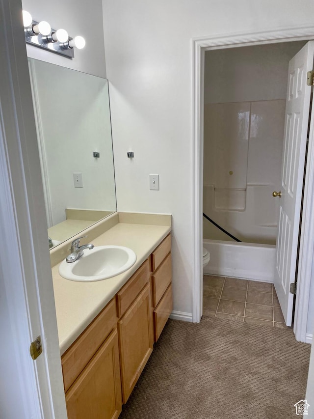 6939 S Florentine Way, West Jordan, UT 84084 - full bathroom featuring vanity, shower / washtub combination, toilet, and baseboards