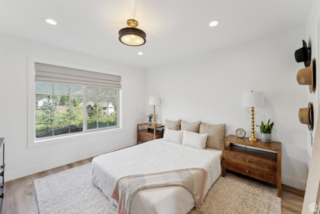 984 Uri Ln Unit 3, Midway, UT 84049 - bedroom featuring wood finished floors, recessed lighting, and baseboards