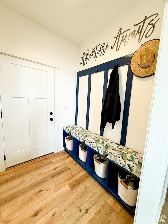 1384 E Abigail Ln, Eagle Mountain, UT 84005 - mudroom with wood finished floors