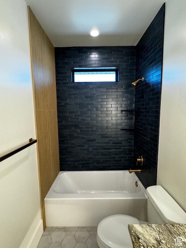 3248 E 5225 N Unit 5, Liberty, UT 84310 - full bathroom featuring toilet, tile patterned floors, and shower / tub combination