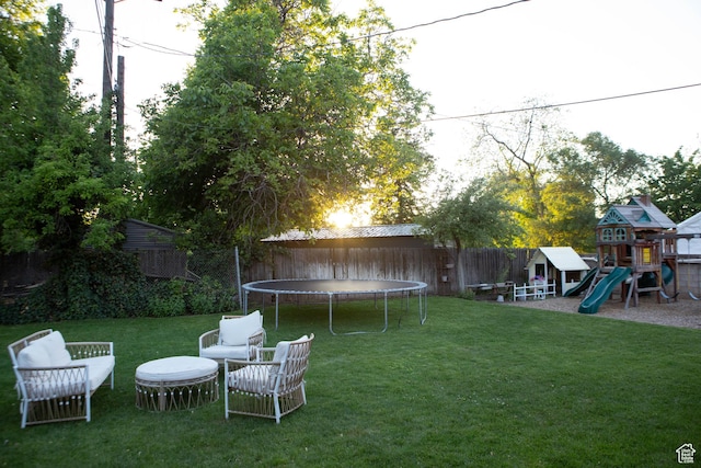 354 S 1100 E, Springville, UT 84663 - view of yard featuring a trampoline and a playground