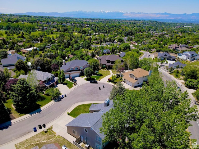 2825 Elk Horn Ln, Cottonwood Heights, UT 84093 - aerial view of residential area with a mountainous background