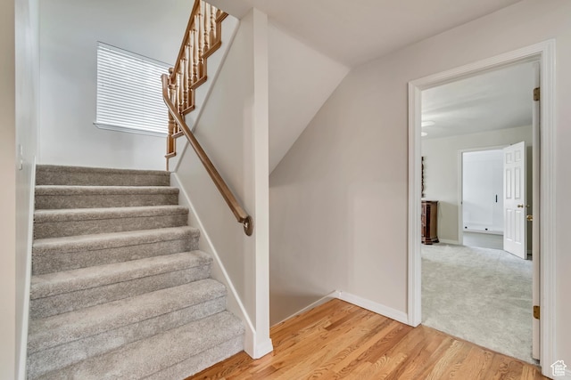 2825 Elk Horn Ln, Cottonwood Heights, UT 84093 - stairs with wood finished floors and baseboards