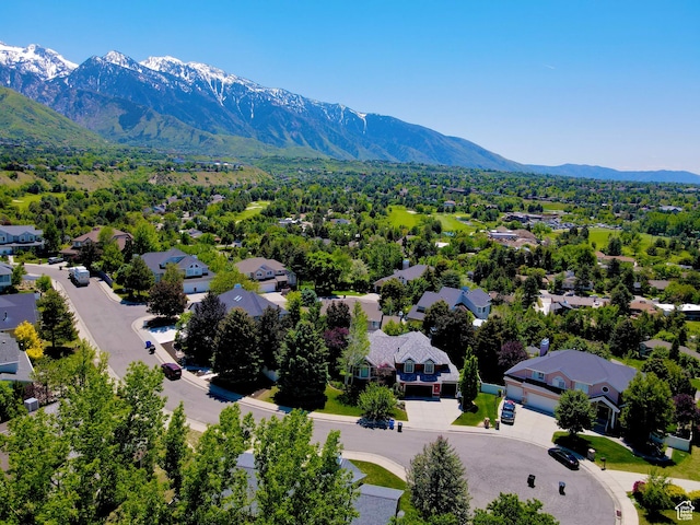 2825 Elk Horn Ln, Cottonwood Heights, UT 84093 - aerial view of residential area featuring a mountainous background