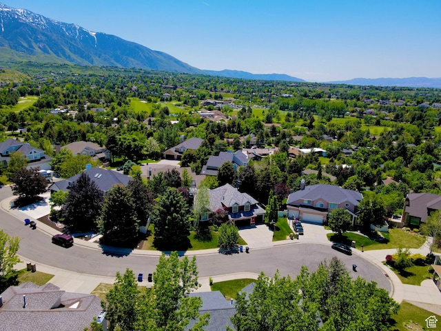 2825 Elk Horn Ln, Cottonwood Heights, UT 84093 - aerial view of residential area with a mountainous background