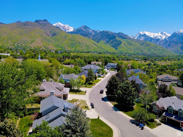 2825 Elk Horn Ln, Cottonwood Heights, UT 84093 - aerial view of residential area featuring a mountainous background