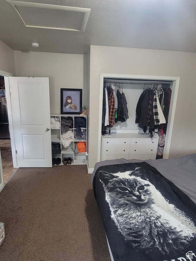 853 E 27th St, Ogden, UT 84403 - carpeted bedroom with attic access and a closet