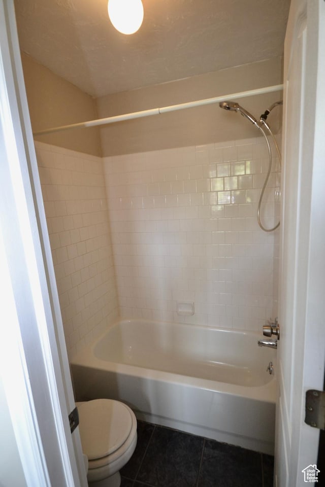 5057 W 6960 S, West Jordan, UT 84081 - full bathroom with tile patterned floors, toilet, and shower / bath combination