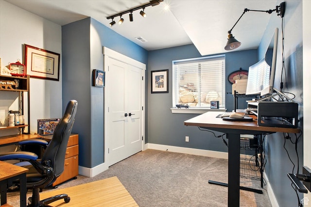 653 S 1140 E, Smithfield, UT 84335 - home office featuring rail lighting, baseboards, and carpet