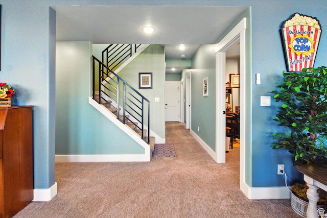 653 S 1140 E, Smithfield, UT 84335 - carpeted foyer featuring stairs and baseboards