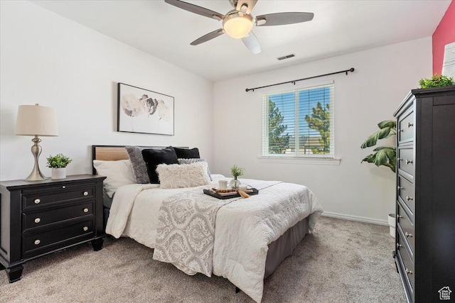 719 N 400 W, Orem, UT 84057 - bedroom with light carpet, ceiling fan, and baseboards
