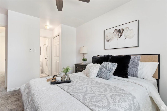 719 N 400 W, Orem, UT 84057 - bedroom featuring carpet flooring, a closet, and a ceiling fan
