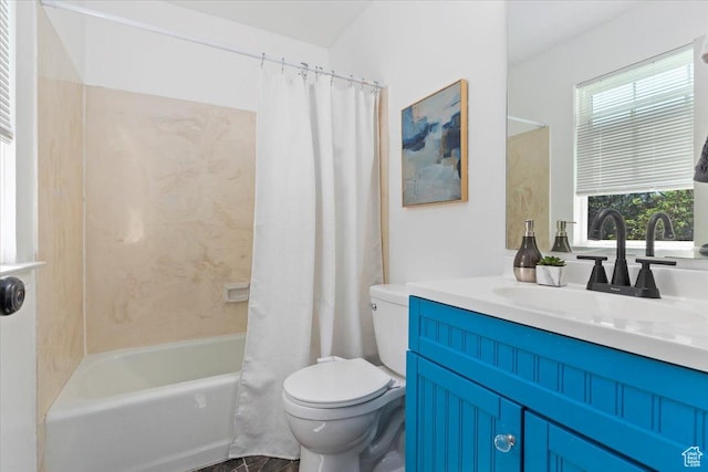 719 N 400 W, Orem, UT 84057 - full bathroom featuring toilet, vanity, and shower / bath combination with curtain