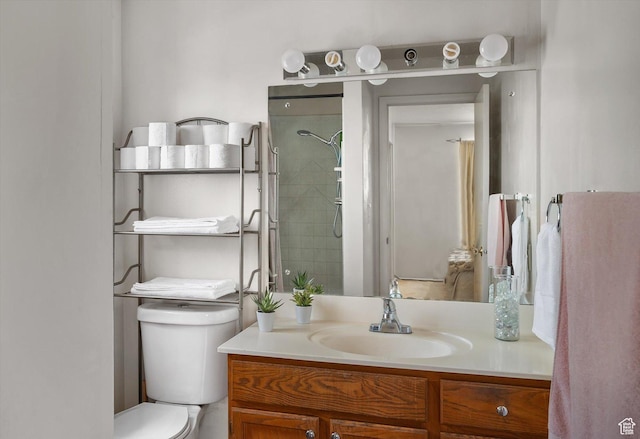 2263 W 4400 S, Roy, UT 84067 - full bathroom featuring vanity, toilet, and tiled shower