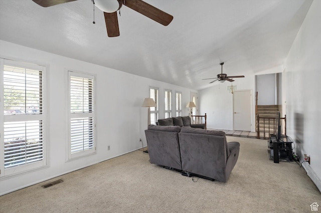 2263 W 4400 S, Roy, UT 84067 - carpeted living room with a ceiling fan and healthy amount of natural light