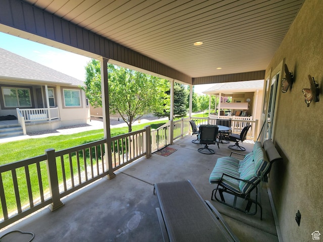 3368 N 700 E, Lehi, UT 84043 - porch featuring outdoor dining area