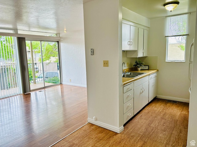 4419 S Rosehaven Ct Unit A, West Valley City, UT 84120 - kitchen featuring a sink, plenty of natural light, light wood-type flooring, and baseboards