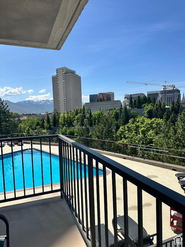 241 N Vine St E Unit 207W, Salt Lake City, UT 84103 - balcony with view of pool area