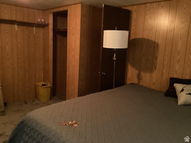 111 N 4th E, Manila, UT 84046 - bedroom with wood walls and carpet