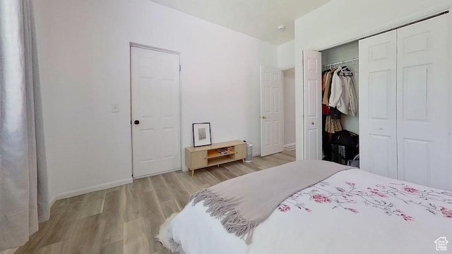 358 E 100 N, Provo, UT 84606 - bedroom featuring light wood-type flooring, a closet, and baseboards