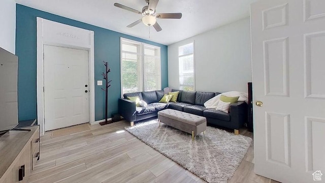 358 E 100 N, Provo, UT 84606 - living area featuring ceiling fan and light wood-style flooring