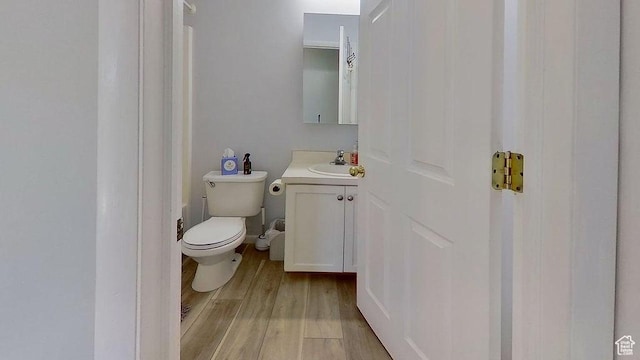 358 E 100 N, Provo, UT 84606 - bathroom with toilet, vanity, and wood finished floors