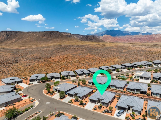 1060 W Jonathon Dr, Washington, UT 84780 - aerial view of residential area with a mountainous background